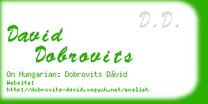 david dobrovits business card
